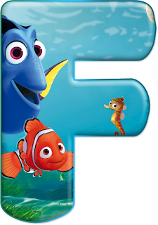 Abecedario Buscando a Nemo y Buscando a Dory. Finding Nemo Alphabet with Dory.