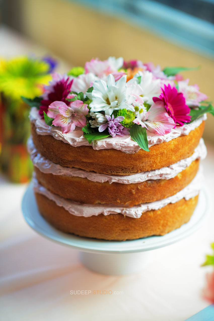 Ladies Spring Party Cake with Flowers - Sudeep Studio Ann Arbor Photographer