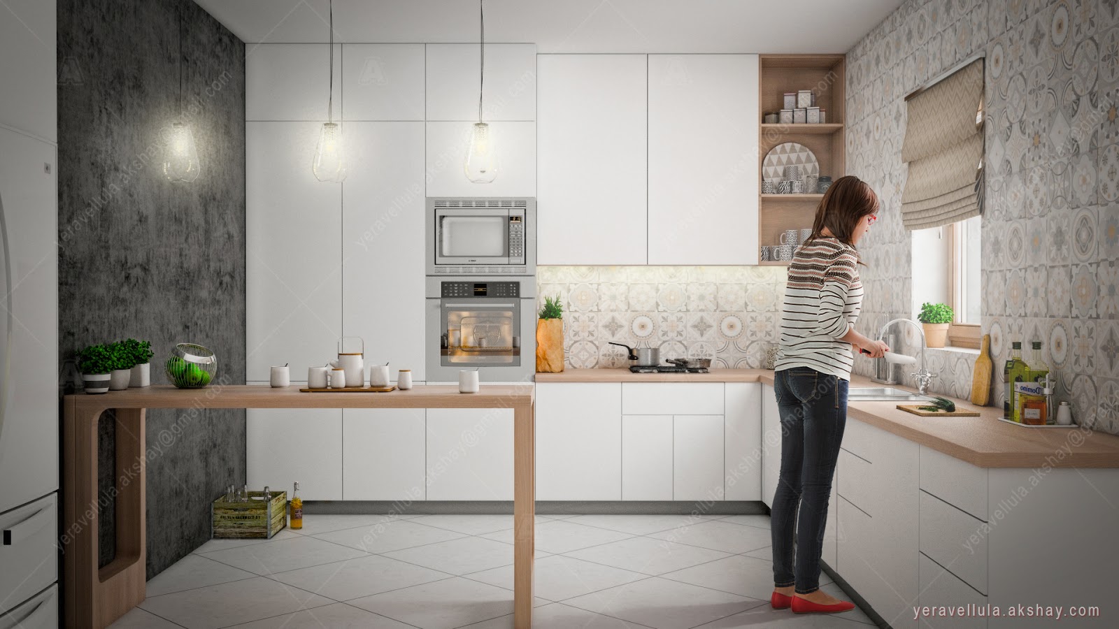 Akshay Yaravalli: Kitchen - Sleek Scandinavian Style Akshay Yaravalli: Kitchen - Sleek Scandinavian Style