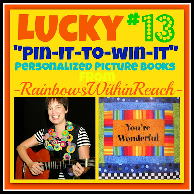 photo of: Lucky #13 "Pin-it-to-Win-it" with Rainbows Within Reach (Personalized Picture Book Give-Away)