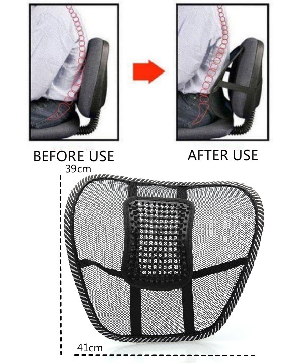 Car Chair Mesh Seat Back Support Lumbar Massage Cushion Aviks Amazon