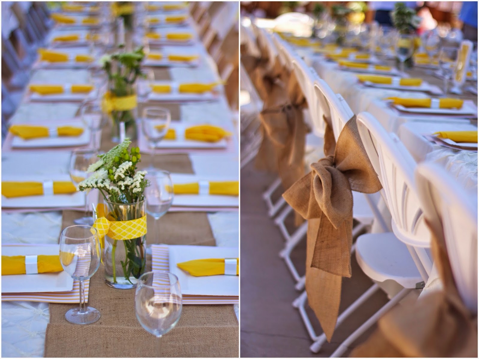 Yellow and Gray Party Decor