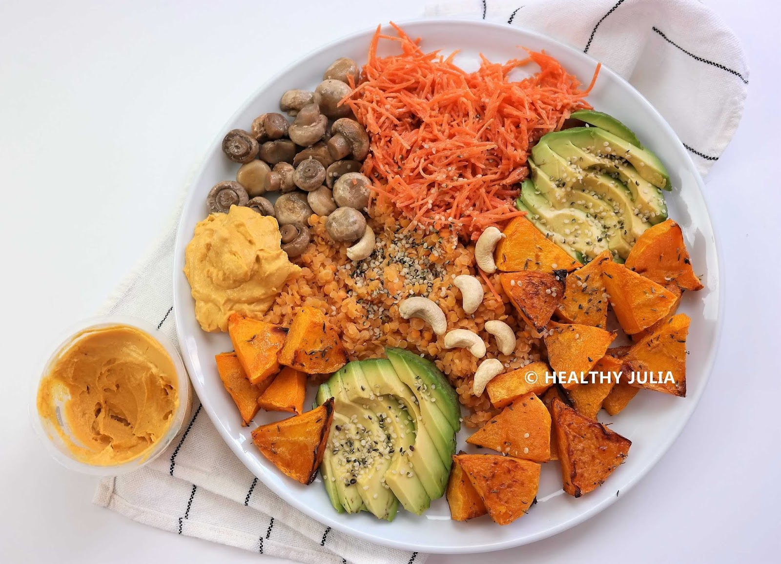Veggie Plate Aux Lentilles Corail Et Butternut Vegan Healthy Julia