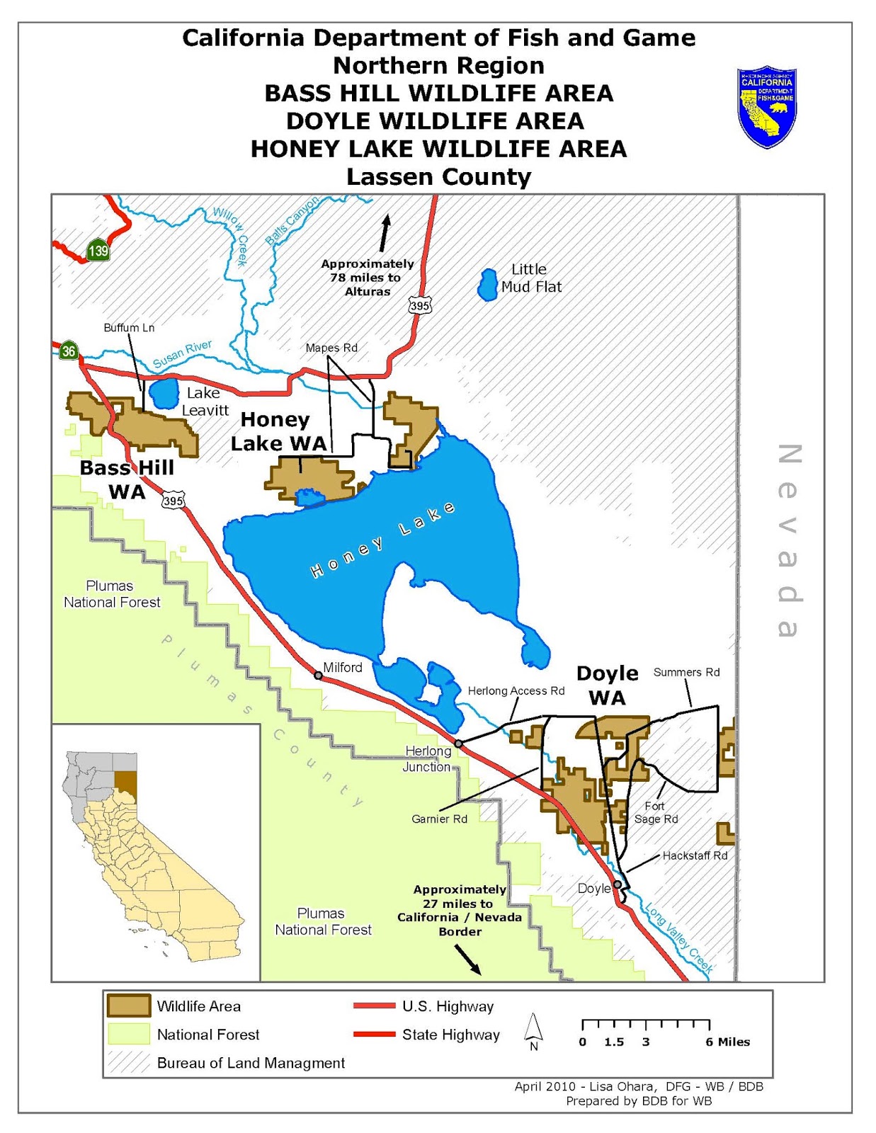 Wes' Travels to California Lakes Honey Lake Lassen County, California