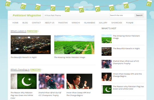 Pakistani Mag Blogger Template 