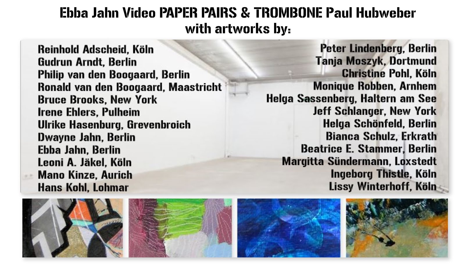 PAPER PAIRS Artworks in the Video by: