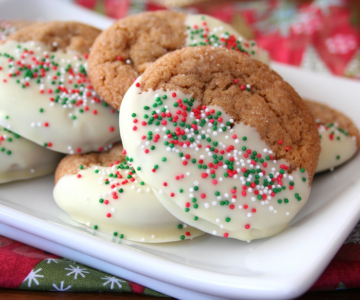 White Chocolate Molasses Spice Cookies | All Day I Dream About Food