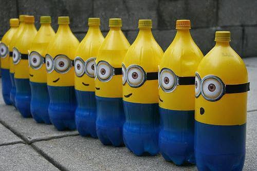 Revista De Manualidades Minions Con Botellas De Soda