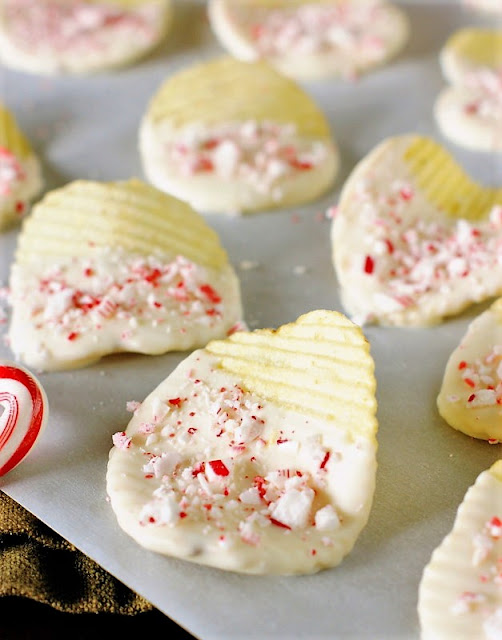 Christmas White Chocolate-Peppermint Potato Chips image