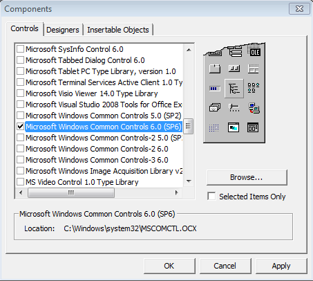 Comon Controls 6.0 (SP6) Comon Controls 6.0 (SP6)