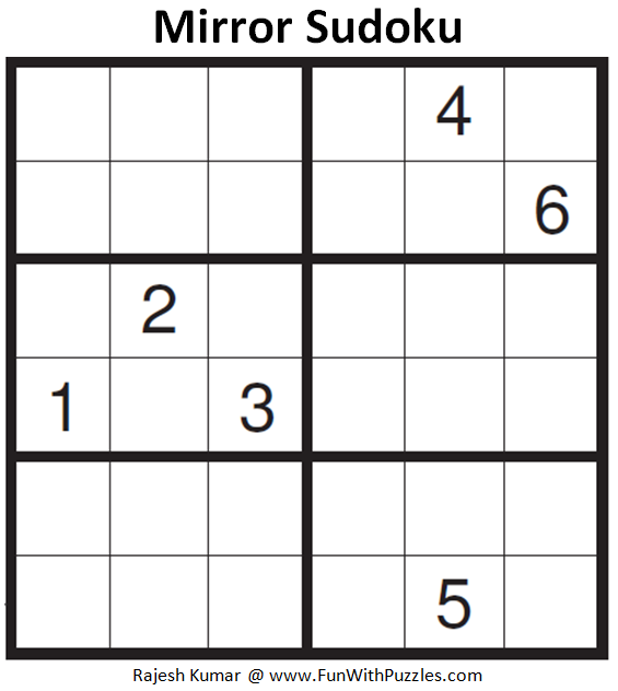 Mirror Sudoku (Mini Sudoku Series #81)