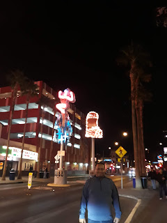 Lady Luck neon sign at Fremont Street Las Vegas Nevada