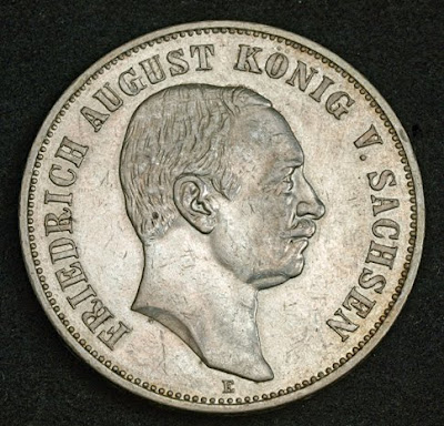 German Saxony silver coins mark coin