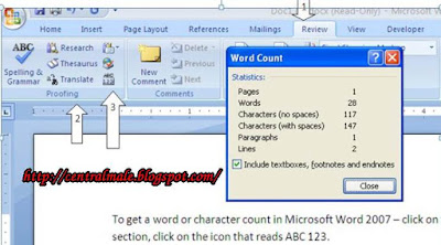 Tips Knowing the number of words and characters in Microsoft Word