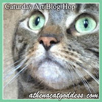 Caturday Art blog hop: Athena Cat Goddess