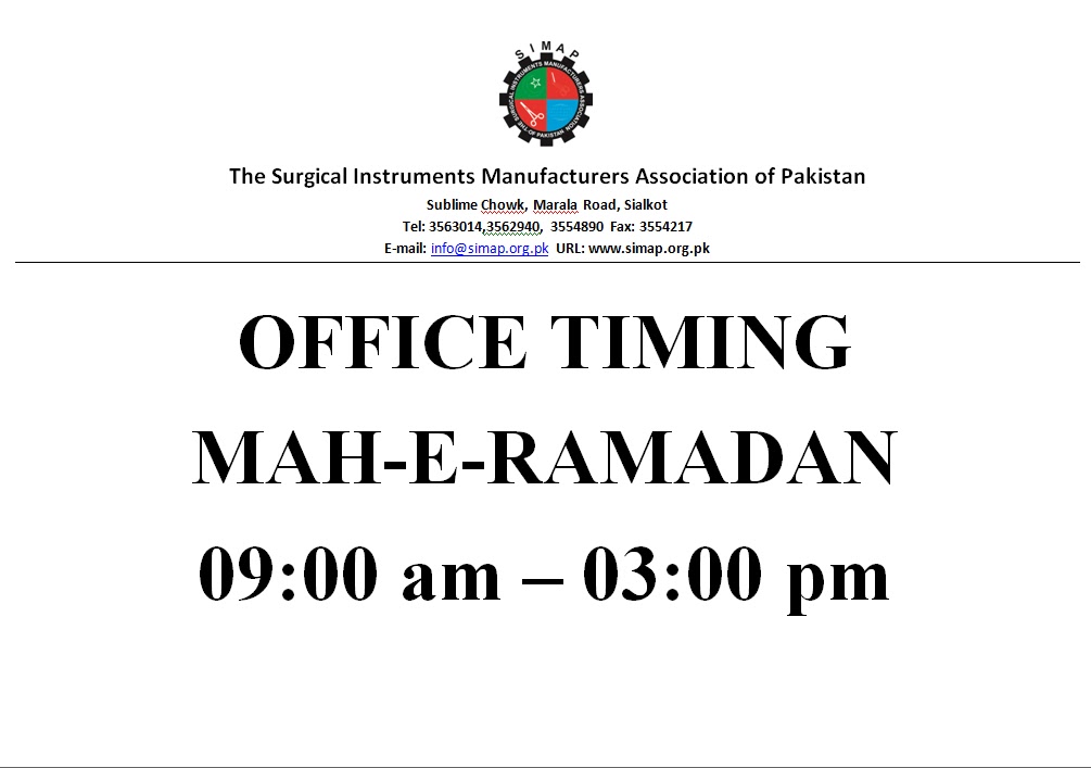 The Surgical Instruments Manufacturers Association Of Pakistan SIMAP 