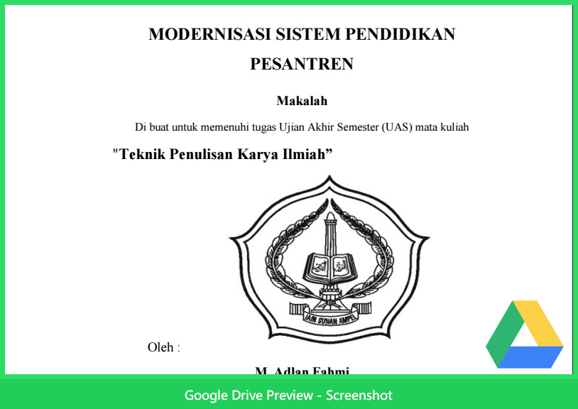 Contoh Makalah Agama Tentang Modernisasi Sistem Pendidikan Pesantren Contoh Makalah Agama Tentang Modernisasi Sistem Pendidikan Pesantren