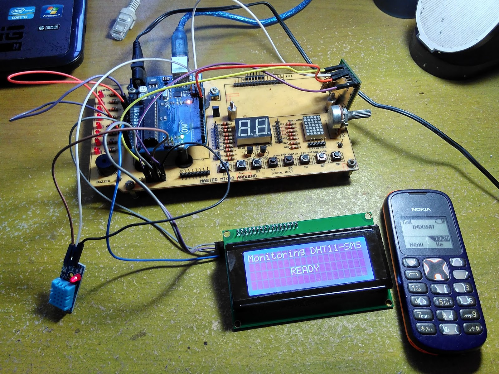 Temperature and Humidity Monitoring through SMS