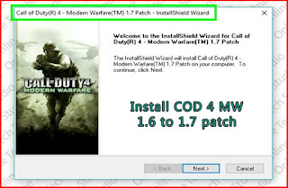 Install COD 4 MW 1.6 to 1.7 patch Install COD 4 MW 1.6 to 1.7 patch