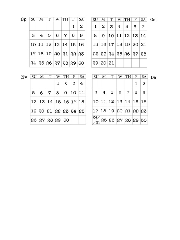 small photo calendar
