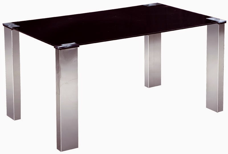 mesa metal y cristal moderna
