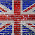 Engelse vlag geschilderd op muur