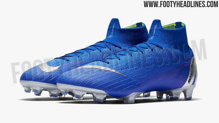nike mercurial blue and silver