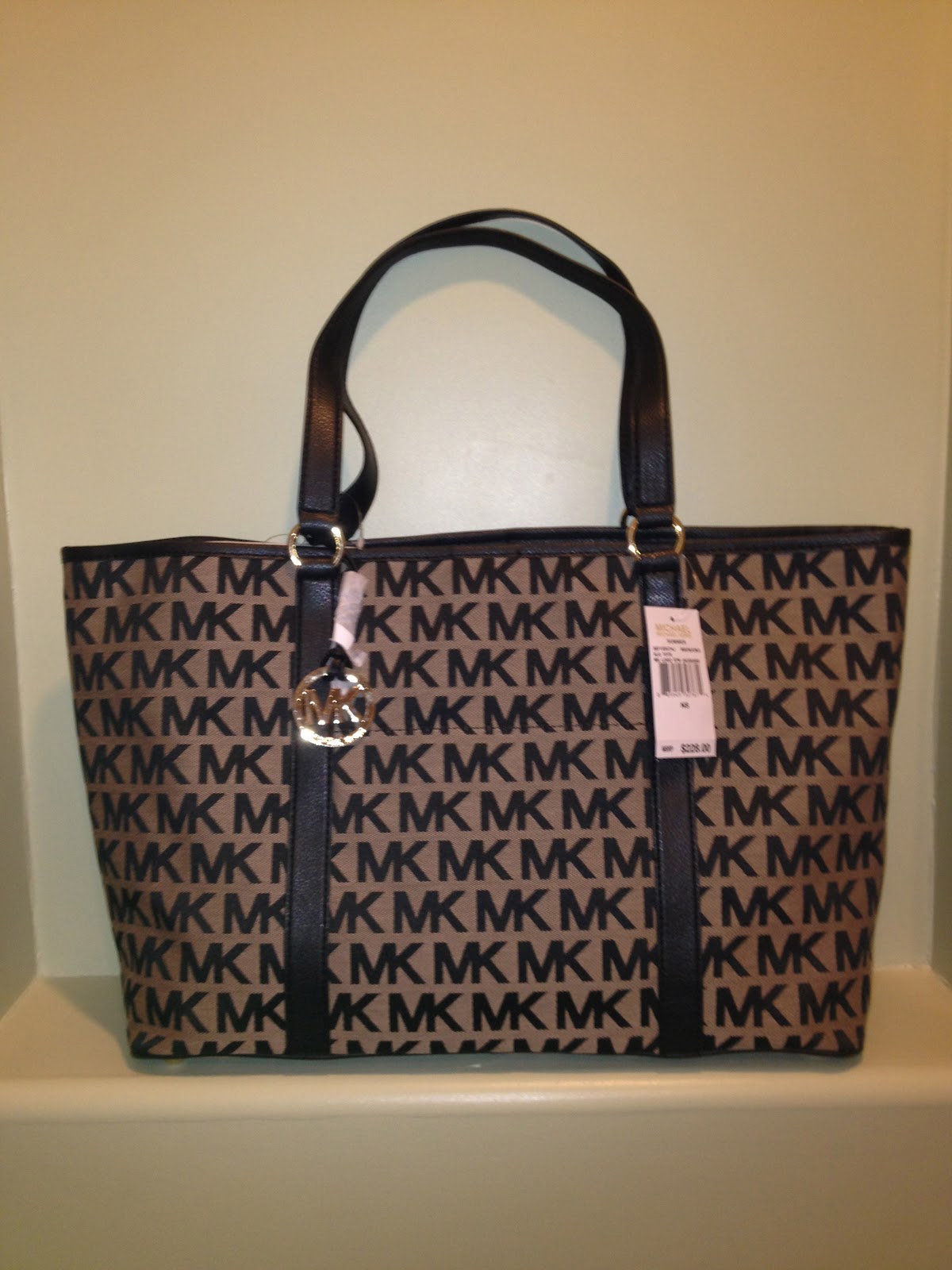 eBay items: Authentic Michael Kors MK Logo Summer Extra Large XLG Tote ...