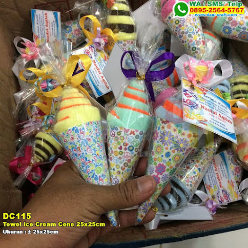 Towel Ice Cream Cone 25x25cm