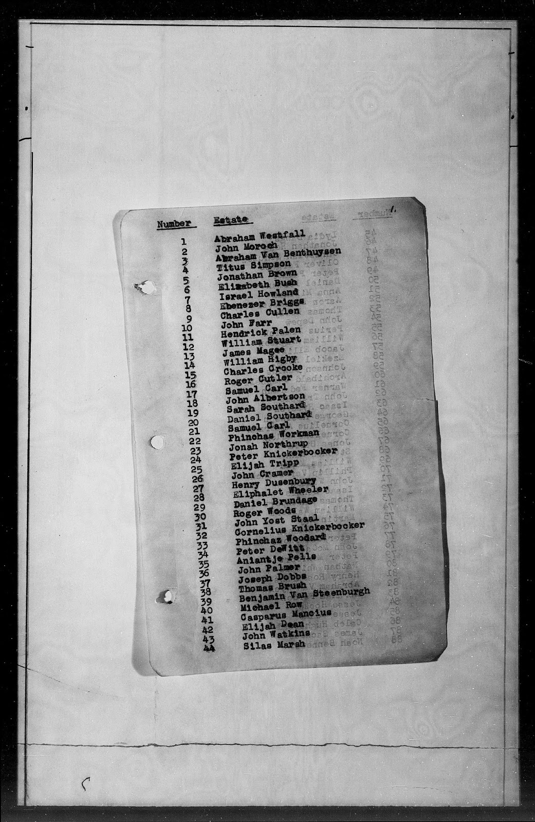 Brouwer Genealogy Dutchess County, New York "Missing Probates 17931868"