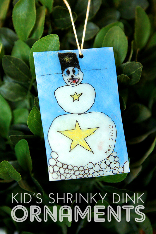 Shrinky Dinks Ornament Gift Tags (& Printable Template