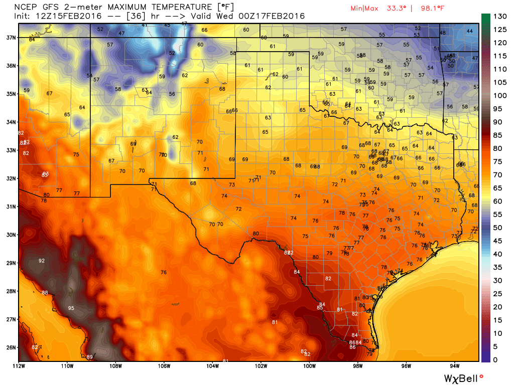 Warm Week Ahead Record High Temps Possible Wed & Thu.