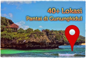 peta wisata pantai gunungkidul