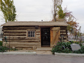 Utah settler log cabin reproduction, Salt Lake City