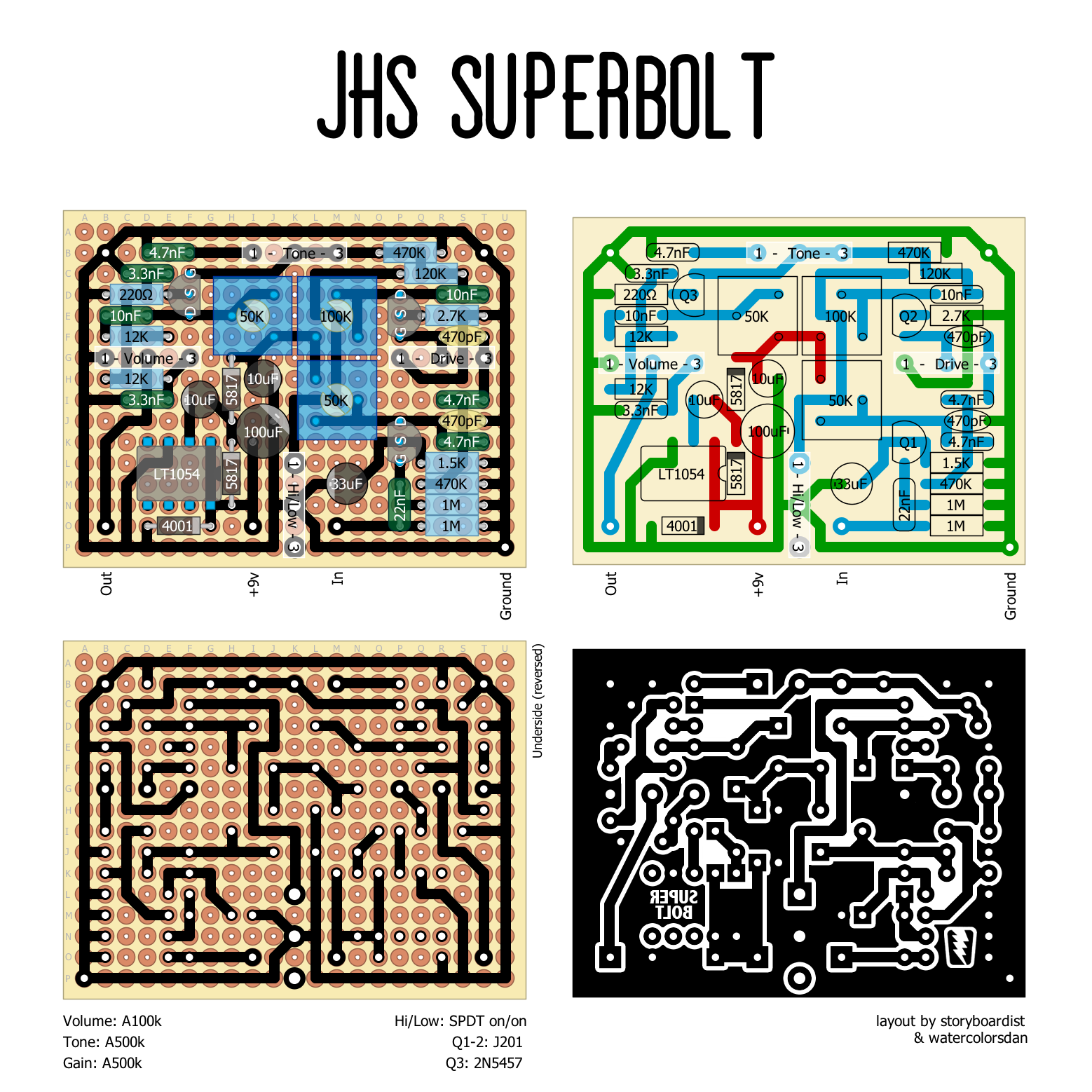 Perf and PCB Effects Layouts: JHS Superbolt