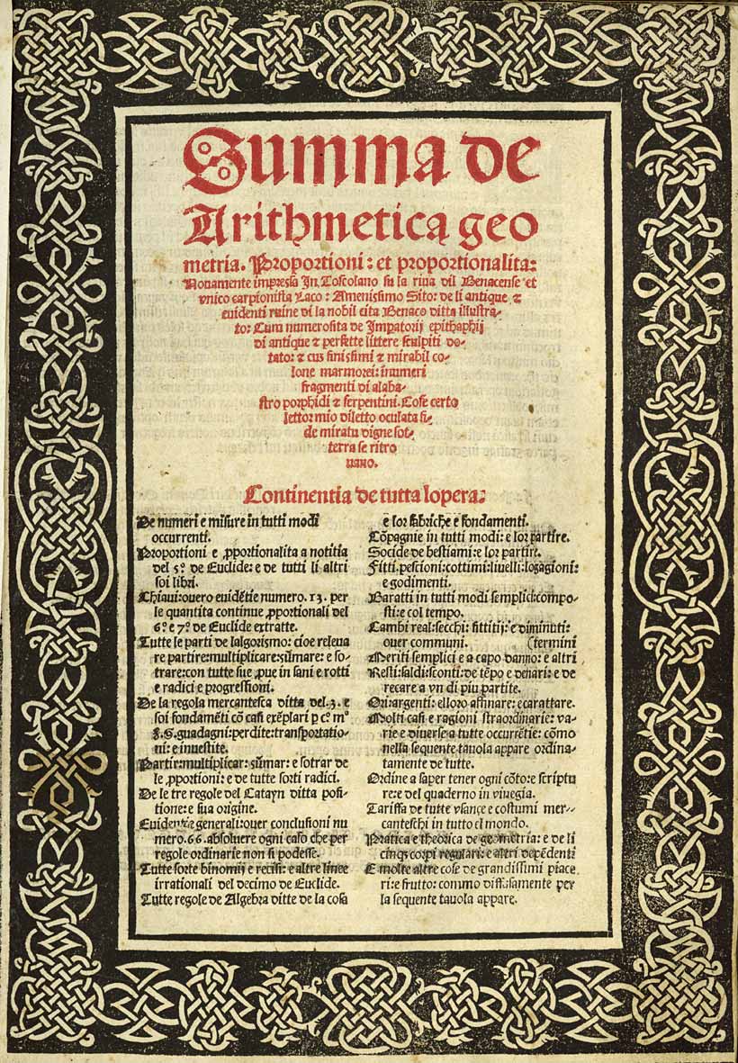 Keterkaitan Peradaban Muslim dengan Buku Luca Pacioli ~ Mf Lines