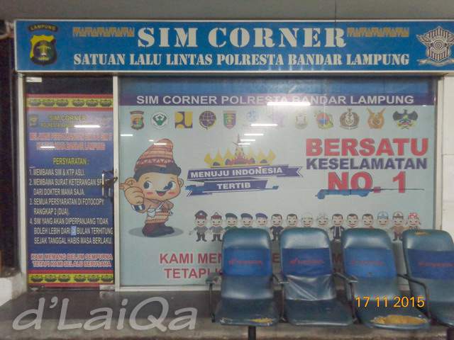 D Laiqa Arena Perpanjangan Sim Di Sim Corner Mall Chandra Bandar Lampung