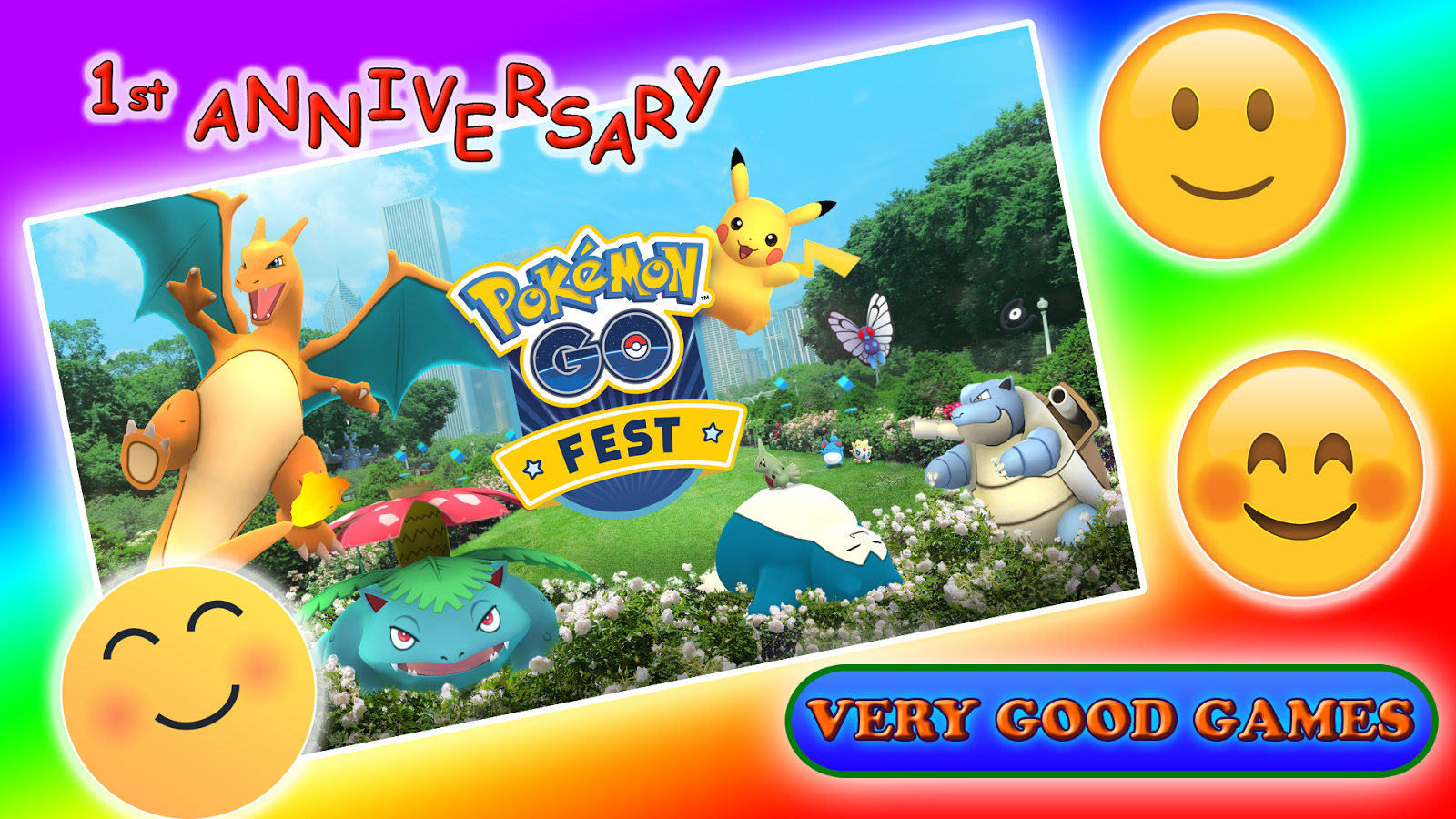 A banner for Pokemon Go Fest - and event for First Anniversary of the Pokemon Go game