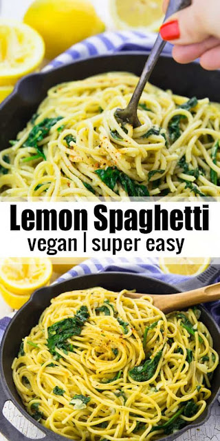 Lemon Spaghetti With Spinach