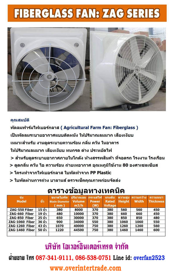 fiber glass farm fan