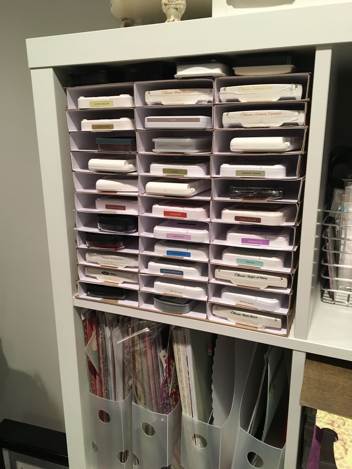 Cricutcraftyclare Ink Storage for Ikea Shelving Using Cricut Paper