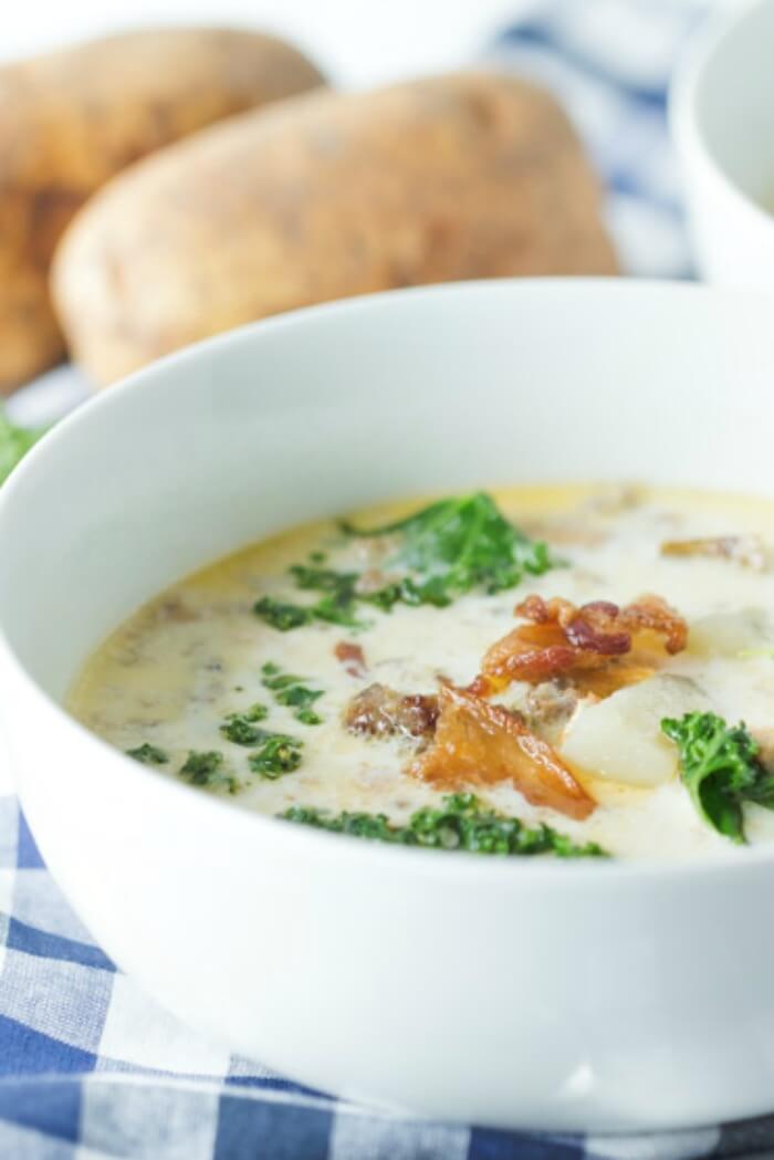 Mama Loves Food! Zuppa Toscana {Creamy Potato Sausage Soup} Olive