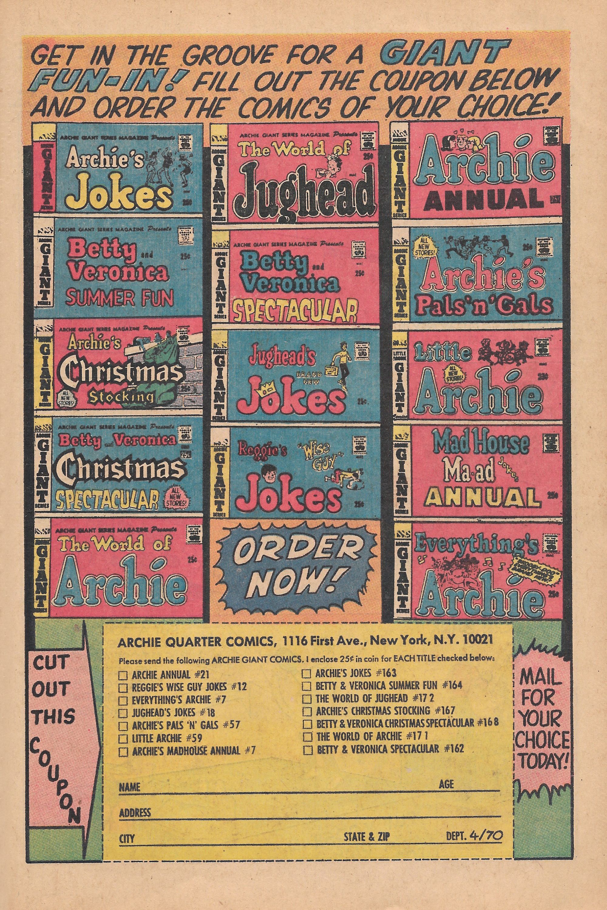 Read online Reggie's Wise Guy Jokes comic -  Issue #12 - 31