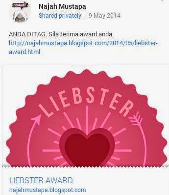 Liebster Award by Najah Mustapa