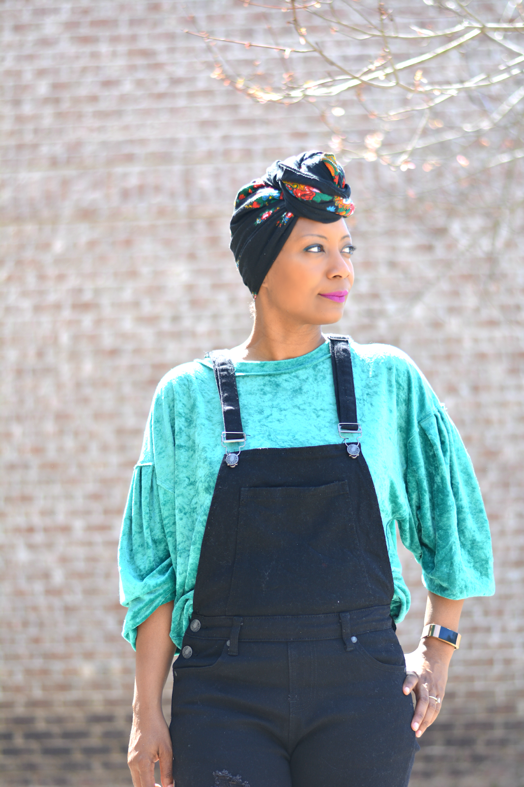 thrift style outfit featuring bib overalls from ASOS