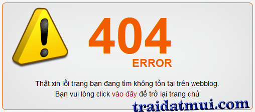 Tùy chỉnh trang báo lỗi không tìm thấy 404 theo ý mình trong Blogspot
