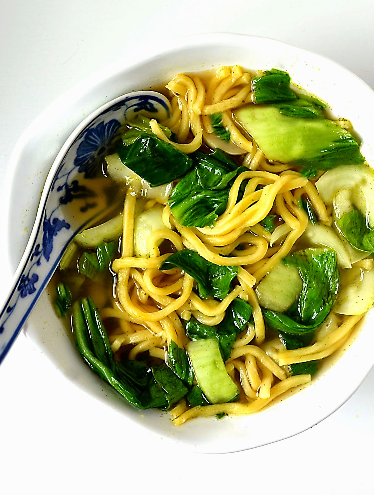 Sew French: Chinese Noodle & Bok Choy Soup