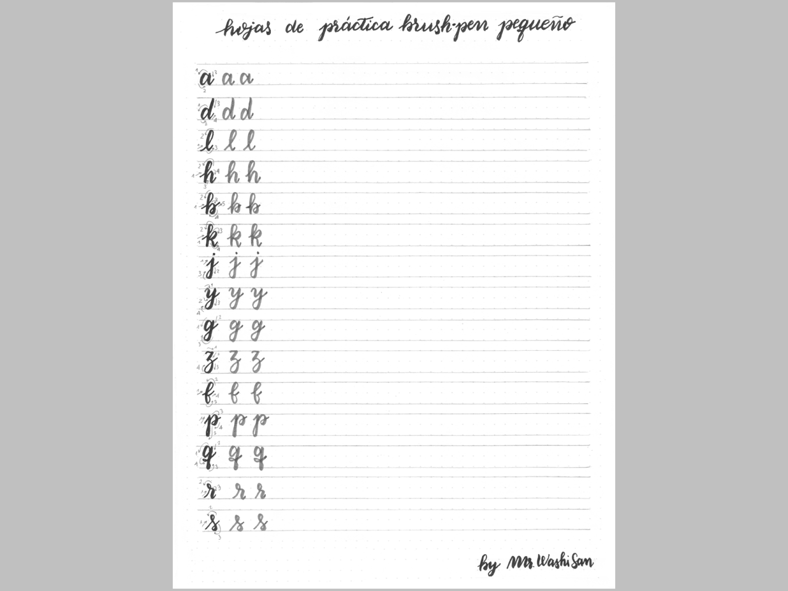 Mr WashiSan: Tutorial: cómo empezar con el lettering en diez simples pasos.