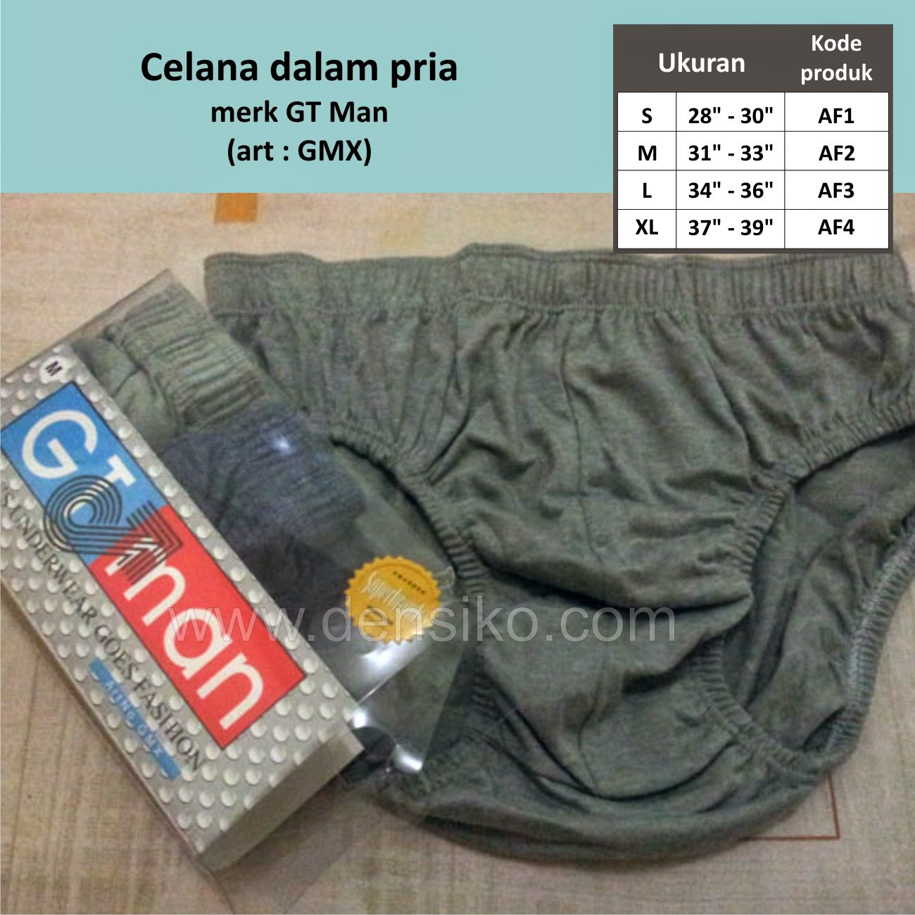Celana dalam pria GT Man (GMX) jual dengan harga grosir dan ecer termurah, merk GT-Man sudah terkenal kualitasnya, untuk kode art: GMX
