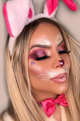 21 Latest Classic Bunny Makeup For Halloween To Copy In 2019 scary vampires and many scary creatures 21 Latest Classic Bunny Makeup For Halloween To Copy In 2019